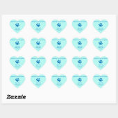 Adoption it de beste optie Blue Paw Print Hart Sticker (Vel)
