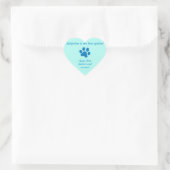 Adoption it de beste optie Blue Paw Print Hart Sticker (Tas)