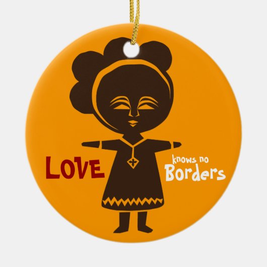 Adoption Love Girl Ornament (Voorkant)