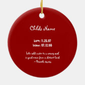 Adoption Love Girl Ornament (Achterkant)