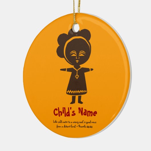 Adoption Love Girl Photo Ornament (Links)