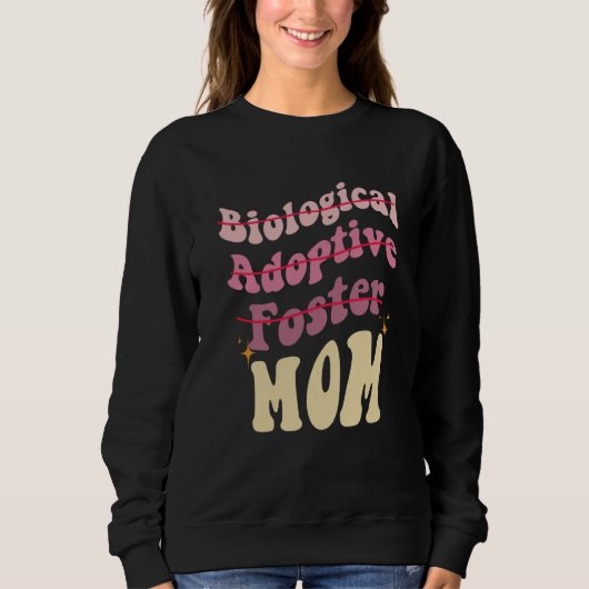 Adoption Mom Cute Mother's Day Biological Adoptive Trui (Voorkant)