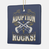 "Adoption Rocks" Adoption Day Naam en Datum Kind Keramisch Ornament (Links)