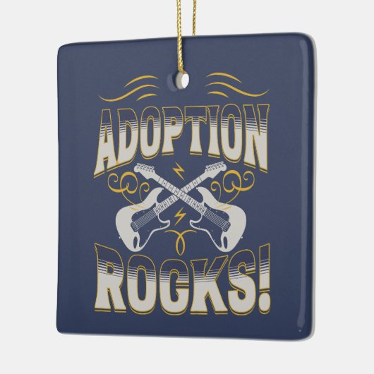"Adoption Rocks" Adoption Day Naam en Datum Kind Keramisch Ornament (Links)