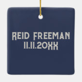 "Adoption Rocks" Adoption Day Naam en Datum Kind Keramisch Ornament (Achterkant)