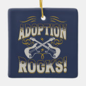 "Adoption Rocks" Adoption Day Naam en Datum Kind Keramisch Ornament (Voorkant)