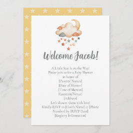 Adoption Shower Invitation – Dreamy Star Welcome Kaart