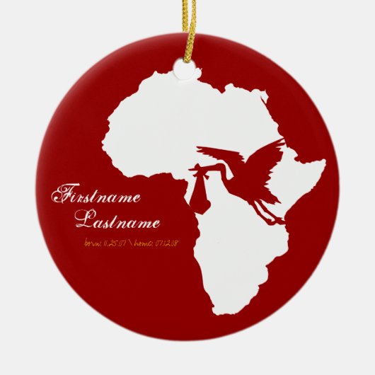 Adoption Stork Africa Ornament (Voorkant)