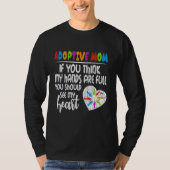 Adoptive Mom Heart Funny Adopted Adoption Day T-shirt (Voorkant)