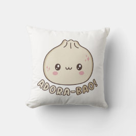 Adora-Bao Schattige Kawaii Bao Dumpling Pun Lover Kussen