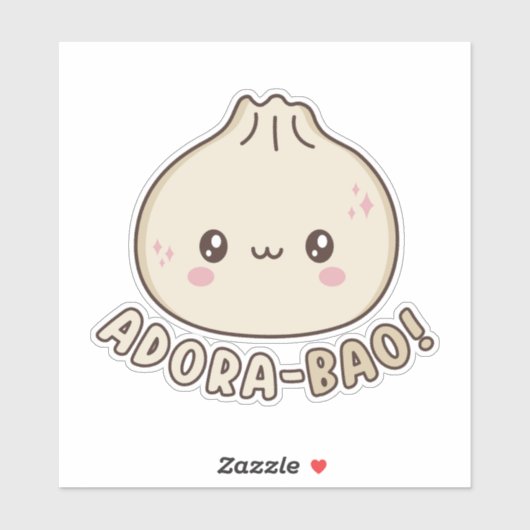 Adora-Bao Schattige Kawaii Bao Dumpling Pun Lover Sticker (Vel)