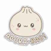 Adora-Bao Schattige Kawaii Bao Dumpling Pun Lover Sticker (Voorkant)