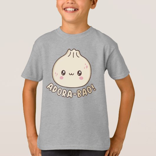 Adora-Bao Schattige Kawaii Bao Dumpling Pun Lover T-shirt (Voorkant)