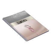 Adorabe Roze Flamingo's Bloem Notitieboek (Rechterzijde)