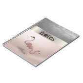 Adorabe Roze Flamingos in Liefde - Gepersonaliseer Notitieboek (Linkerzijde)