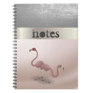 Adorabe Roze Flamingo's Verliefd -Persoonlijk Notitieboek