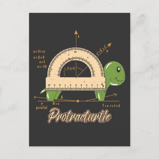 Adorabe Wiskunde Protractor Kinder school Briefkaart (Voorkant)