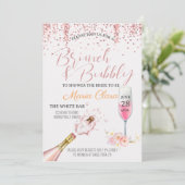 Adorabel afdrukbaar - Brunch & Roze Mousserende Ch Kaart (Staand voorkant)