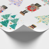 Adorabel cartoon, nootmuskaat Kerstmis Cadeaupapier (Hoek)