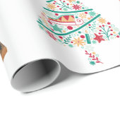 Adorabel cartoon, nootmuskaat Kerstmis Cadeaupapier (Rol Hoek)