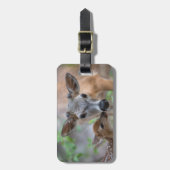 Adorabele baby dieren | Hertengewei en jong Bagagelabel (Voorkant verticaal)