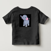 Adorabele knuffel olifant afbeelding gedrukt kinder shirts (Achterkant)