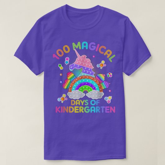 Adorable 100 Days Of Magical Kinder Learning Schoo T-shirt (Design voorkant)