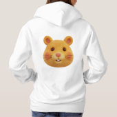 Adorable 3D Fluffy Ginger Hamster Face Hoodie (Achterkant)