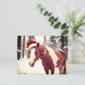 Adorable and Cute Christmas Paint Horse Briefkaart (Staand voorkant)