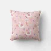 Adorable Animal Swan Lake Botanical Kids Kussen (Voorkant)