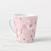 Adorable Animal Swan Lake Botanical Kids Latte Mok (Linkerhoek)