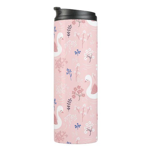 Adorable Animal Swan Lake Botanical Kids Thermosbeker (Geroteerd rechts)