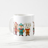 Adorable animals ready for winter koffiemok (Voorkant links)