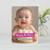 Adorable Baby Birthday Card – Instant Download Kaart (Staand voorkant)