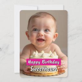 Adorable Baby Birthday Card – Instant Download Kaart