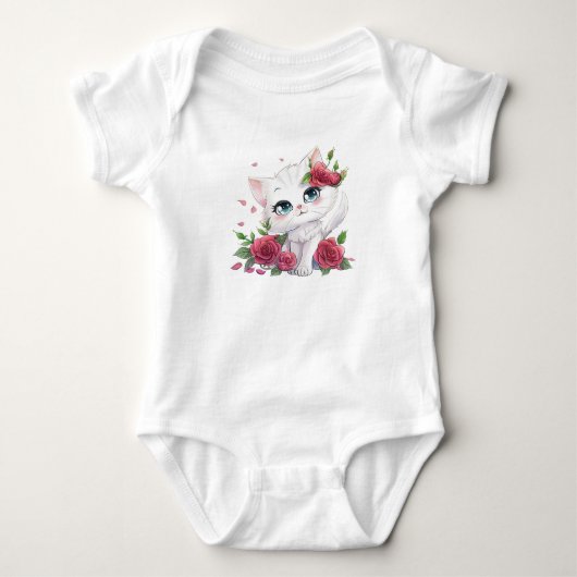 Adorable Baby Bodysuit - Meneer kat cartoon (Voorkant)