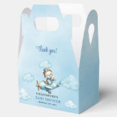 Adorable Baby Boy Shower Airplane Pilot Bear Box Bedankdoosjes (Geopend)
