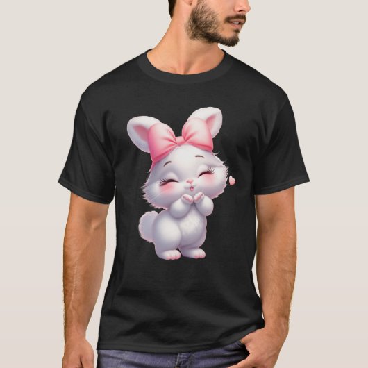 Adorable Baby Bunny Illustration T-shirt (Voorkant)