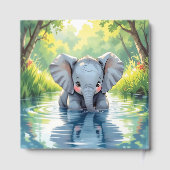 Adorable Baby Elephant and Reflection Gastenboek (Achterkant)