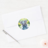 Adorable Baby Elephant and Reflection Ronde Sticker (Envelop)