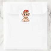 Adorable Baby Elf Sticker / Cartoon Christmas  (Tas)
