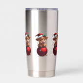 adorable baby highland cow sitting geïsoleerde drinkbeker (Achterkant)