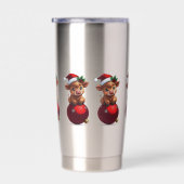 adorable baby highland cow sitting geïsoleerde drinkbeker (Rechts)