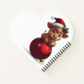 adorable baby highland cow sitting notitieboek (Achterkant)