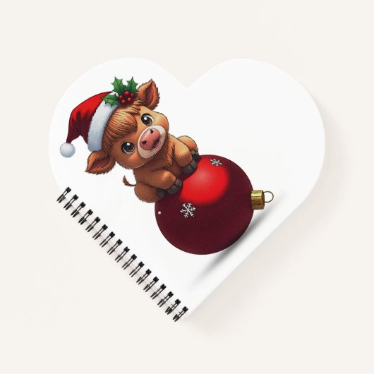 adorable baby highland cow sitting notitieboek (Voorkant)