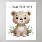 Adorable Baby Luipaard Safari Muurkunst Poster (Voorkant)