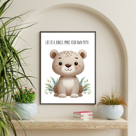 Adorable Baby Luipaard Safari Muurkunst Poster