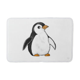 Adorable Baby Penguin Airbrush-Style Winter Art Badmat