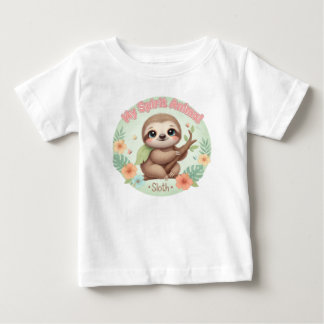 Adorable Baby Sloth "My Spirit Animal" Cute Floral