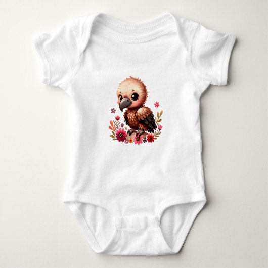 Adorable Baby Vulture Design Romper (Voorkant)